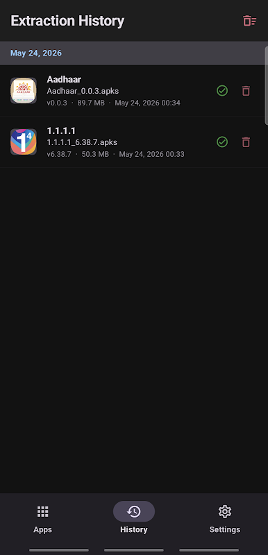 APK Extractor Pro Interface Screenshot 1